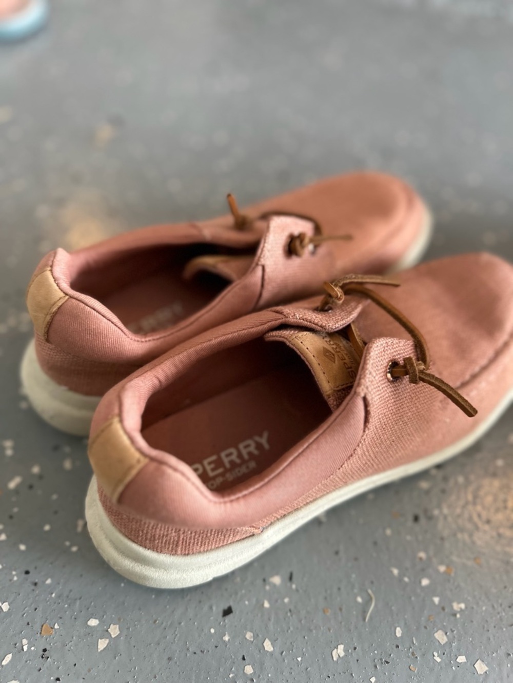 Sperry Rose Canvas Slip-On Boat Shoes